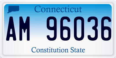 CT license plate AM96036