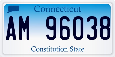 CT license plate AM96038