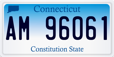CT license plate AM96061