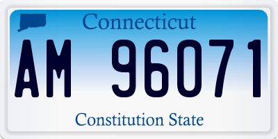 CT license plate AM96071