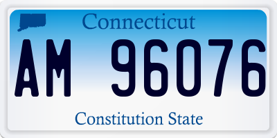 CT license plate AM96076