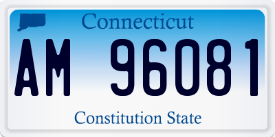 CT license plate AM96081