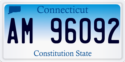 CT license plate AM96092