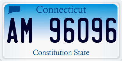 CT license plate AM96096
