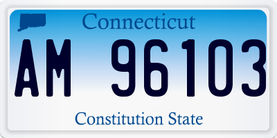 CT license plate AM96103