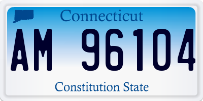 CT license plate AM96104