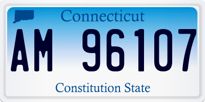 CT license plate AM96107