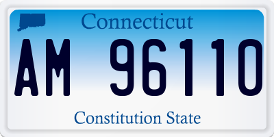 CT license plate AM96110