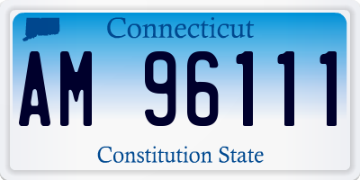 CT license plate AM96111