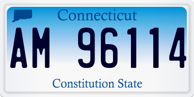 CT license plate AM96114