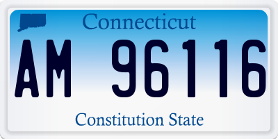 CT license plate AM96116