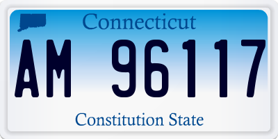 CT license plate AM96117