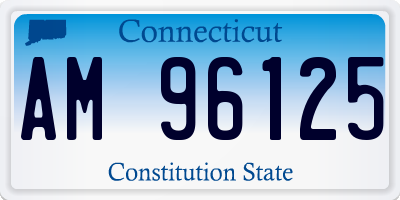 CT license plate AM96125