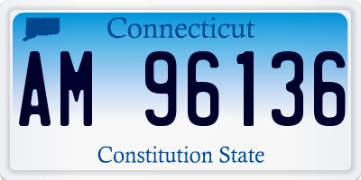 CT license plate AM96136