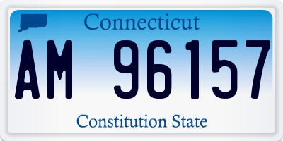 CT license plate AM96157