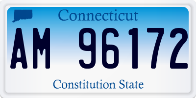 CT license plate AM96172