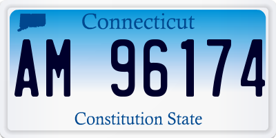 CT license plate AM96174