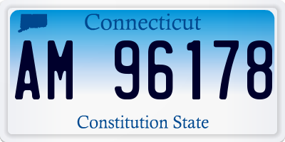CT license plate AM96178