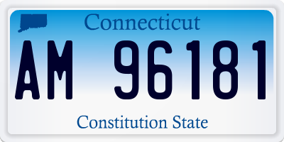CT license plate AM96181