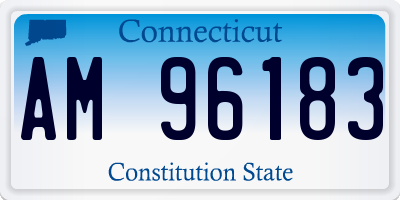 CT license plate AM96183