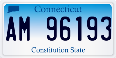 CT license plate AM96193