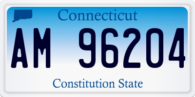 CT license plate AM96204