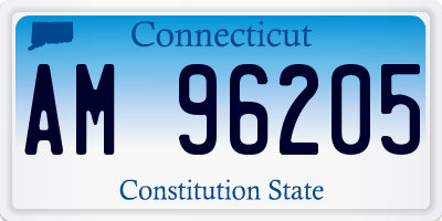 CT license plate AM96205