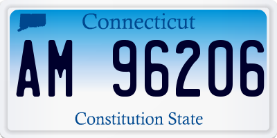 CT license plate AM96206