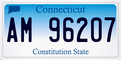 CT license plate AM96207