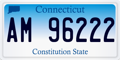 CT license plate AM96222