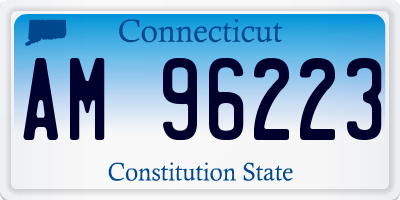 CT license plate AM96223