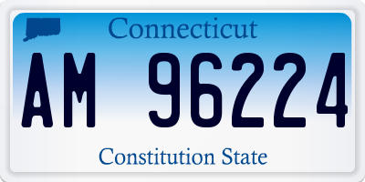 CT license plate AM96224