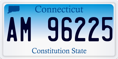 CT license plate AM96225