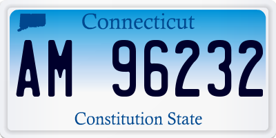 CT license plate AM96232