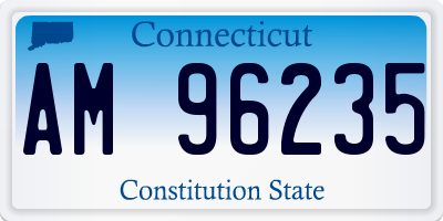 CT license plate AM96235