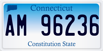CT license plate AM96236