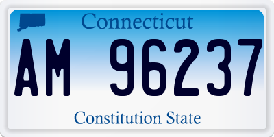 CT license plate AM96237