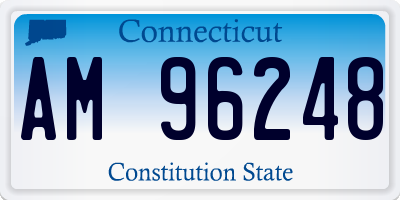 CT license plate AM96248