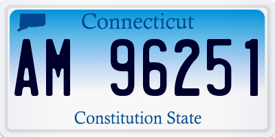 CT license plate AM96251