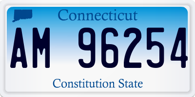 CT license plate AM96254