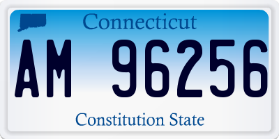 CT license plate AM96256