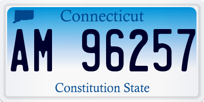 CT license plate AM96257