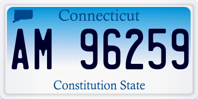 CT license plate AM96259