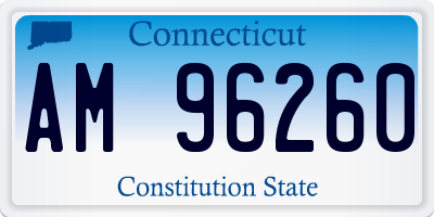 CT license plate AM96260