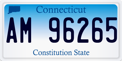 CT license plate AM96265