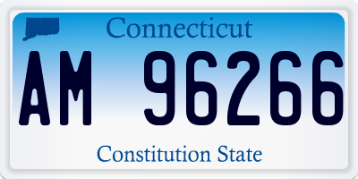 CT license plate AM96266