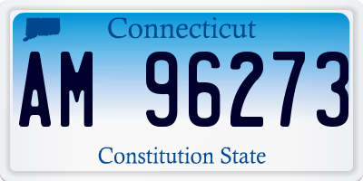 CT license plate AM96273