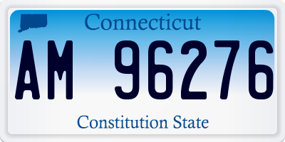 CT license plate AM96276