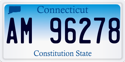 CT license plate AM96278