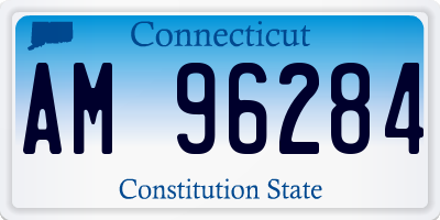 CT license plate AM96284